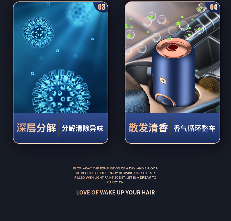 Household Mini Aroma Diffuser Mute Automatic Nebulizing Diffuser Atomization Humidifier Hotel Toilet Deodorant and Fragrant Aerosol Dispenser