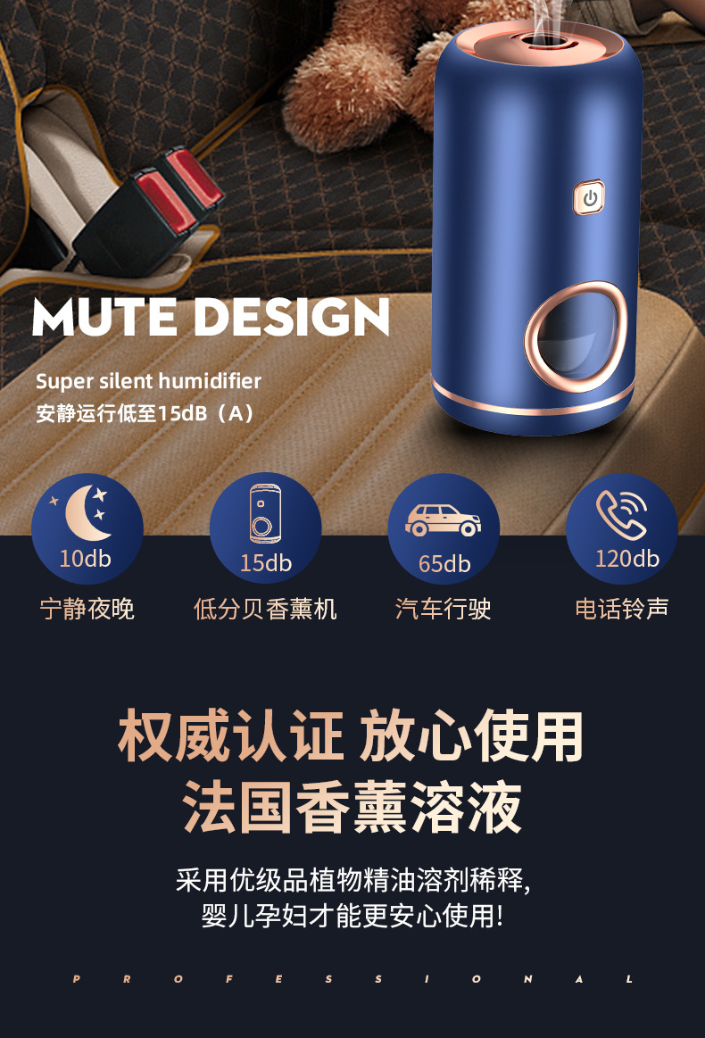 Household Mini Aroma Diffuser Mute Automatic Nebulizing Diffuser Atomization Humidifier Hotel Toilet Deodorant and Fragrant Aerosol Dispenser