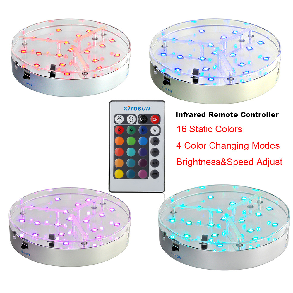 New High-End Hookah Lamp Holder 15cm Diameter Silver Shell Rechargeable Full Color Led Hookah Lamp