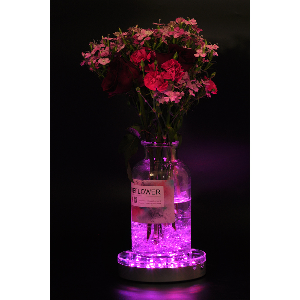 New High-End Hookah Lamp Holder 15cm Diameter Silver Shell Rechargeable Full Color Led Hookah Lamp