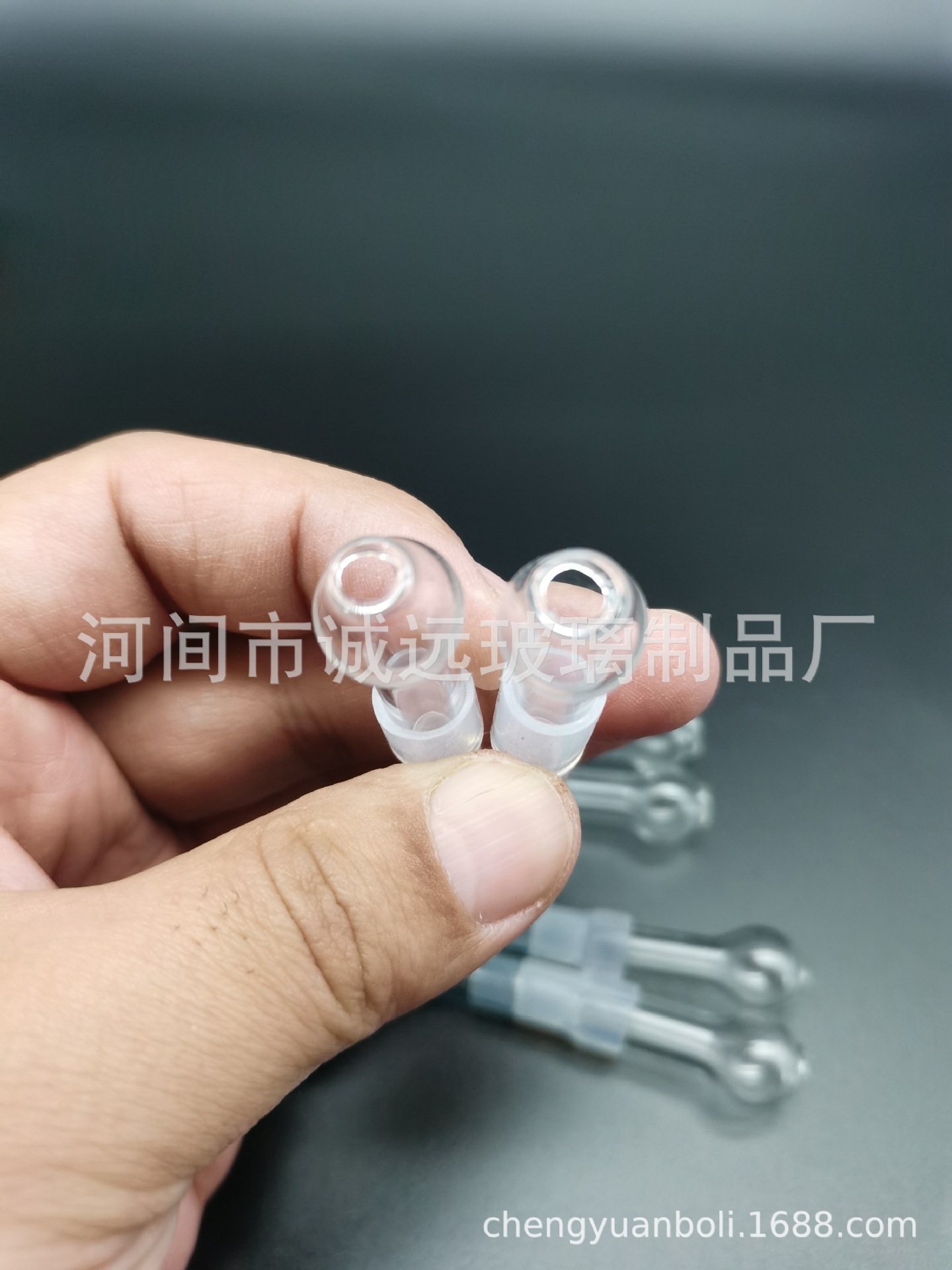Factory Direct Sales Glass Shisha Hookah Tobacco Pipe Double Nasal Break Glass Nasal Tube Removable Glass Nasal Suction