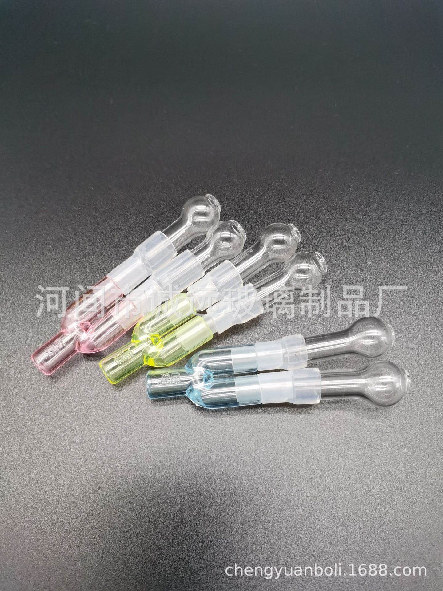 Factory Direct Sales Glass Shisha Hookah Tobacco Pipe Double Nasal Break Glass Nasal Tube Removable Glass Nasal Suction