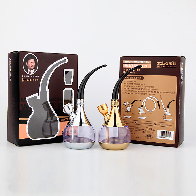 Zobo Genuine ZB-505 Glass Shisha Hookah Personalized Hookah Pipe Cut Tobacco Cigarette Dual-Use Cigarette Filter