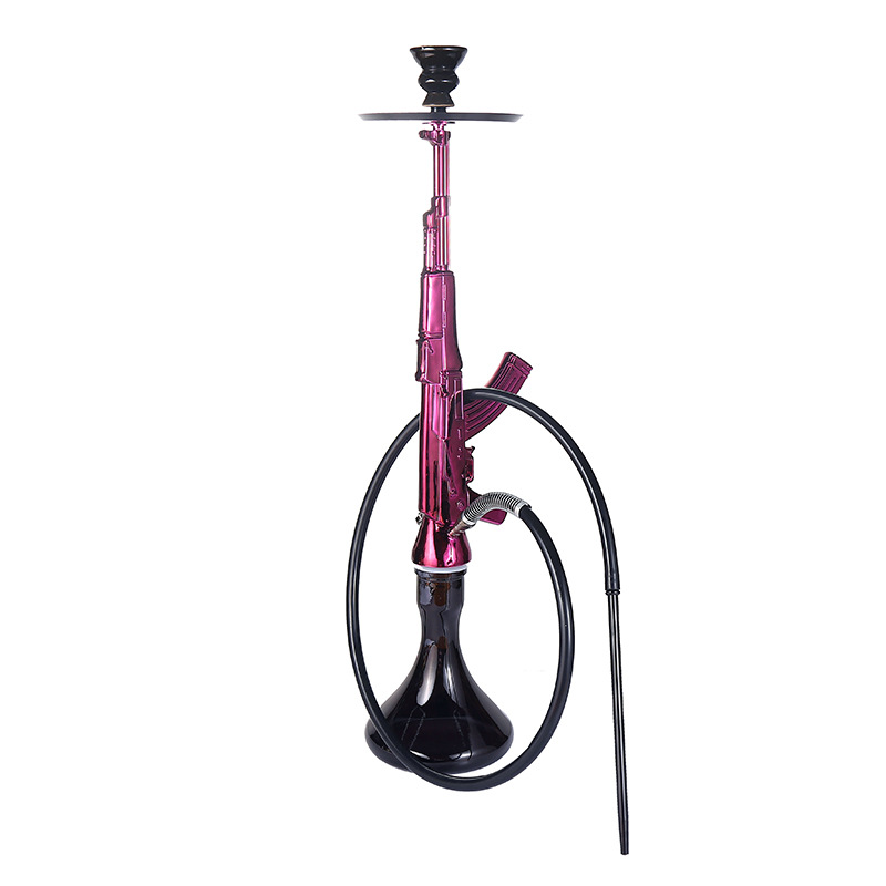 Cross-Border Factory Supply AK47 Resin Electroplating Large Arabic Hookah Shisha Cross-Border Factory Supply AK47 Resin Electroplating Large Arabic Hookah Shisha