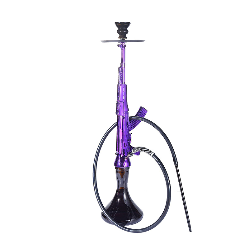 Cross-Border Factory Supply AK47 Resin Electroplating Large Arabic Hookah Shisha Cross-Border Factory Supply AK47 Resin Electroplating Large Arabic Hookah Shisha