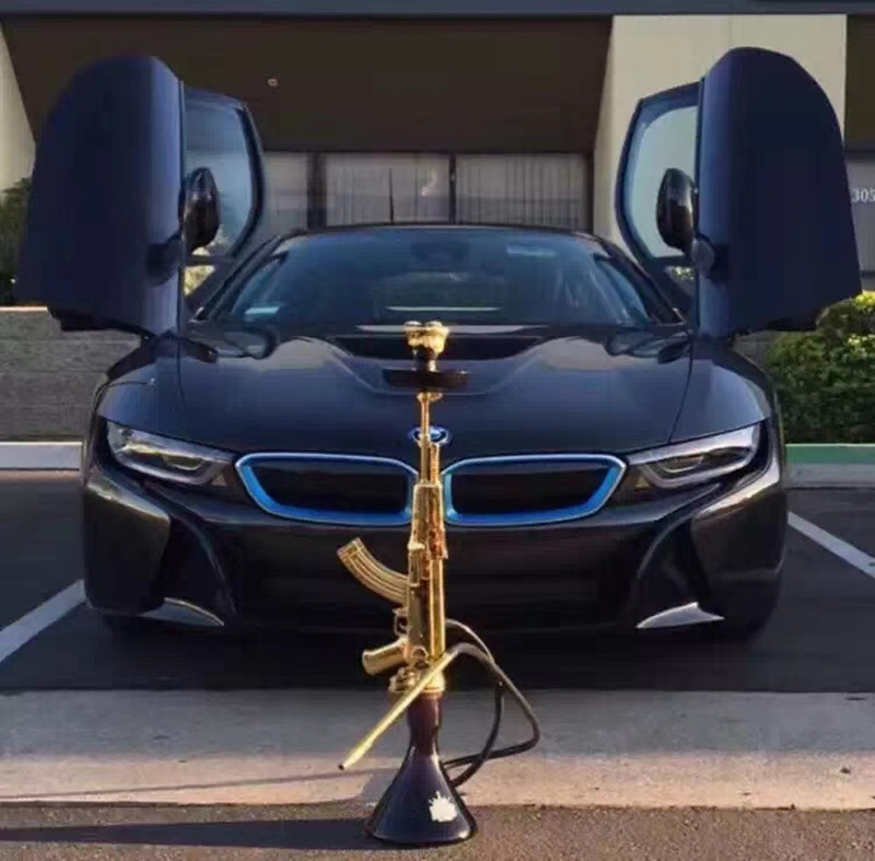 Cross-Border Factory Supply AK47 Resin Electroplating Large Arabic Hookah Shisha Cross-Border Factory Supply AK47 Resin Electroplating Large Arabic Hookah Shisha