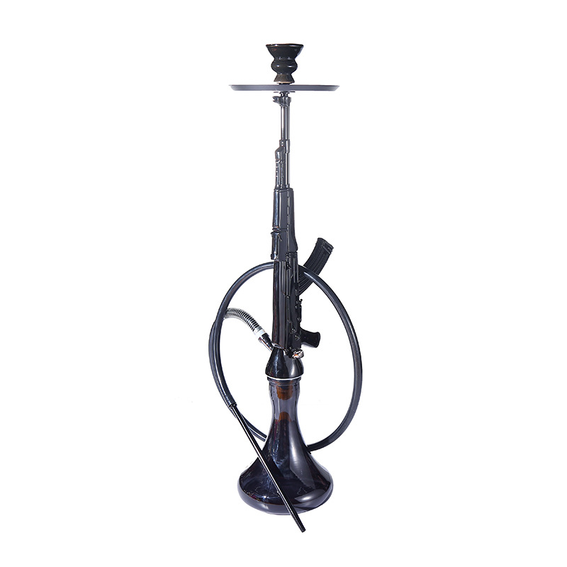 Cross-Border Factory Supply AK47 Resin Electroplating Large Arabic Hookah Shisha Cross-Border Factory Supply AK47 Resin Electroplating Large Arabic Hookah Shisha