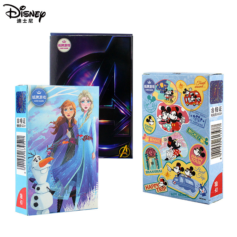 Disney Authorized Mickey Frozen Avengers Paper Poker Casual Desktop Card Game