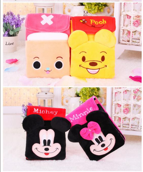 Plush cartoon phone bag satchel Mickey Minnie KT cat card package small wallet Plush cartoon phone bag satchel Mickey Minnie KT cat card package small wallet