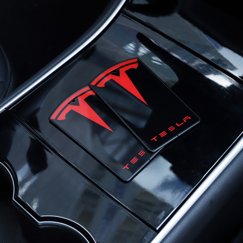 Applicable to Tesla MODEL3 Mirror Card Key Case Glass Key Ring Protection Card Case Car Key Case