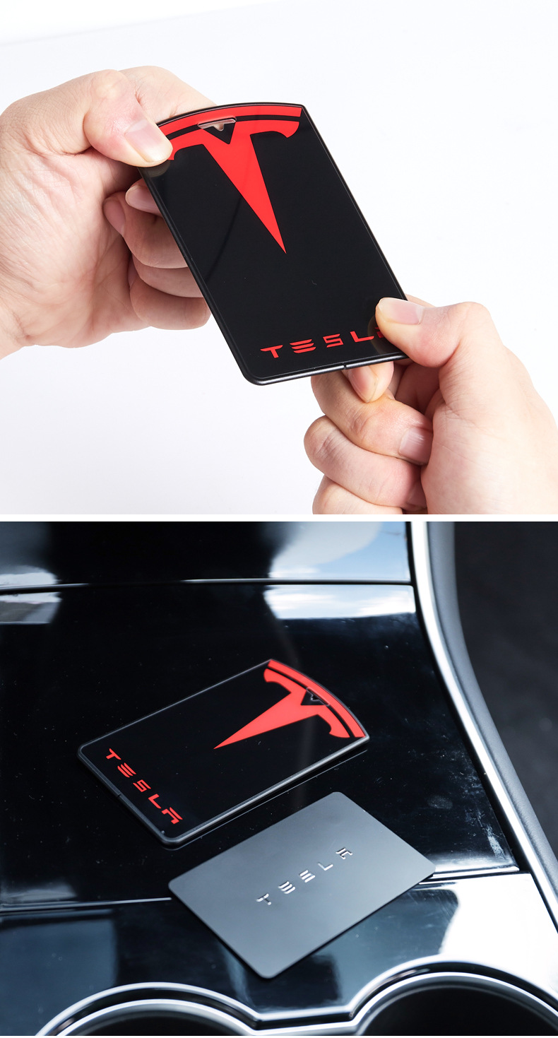Applicable to Tesla MODEL3 Mirror Card Key Case Glass Key Ring Protection Card Case Car Key Case Applicable to Tesla MODEL3 Mirror Card Key Case Glass Key Ring Protection Card Case Car Key Case