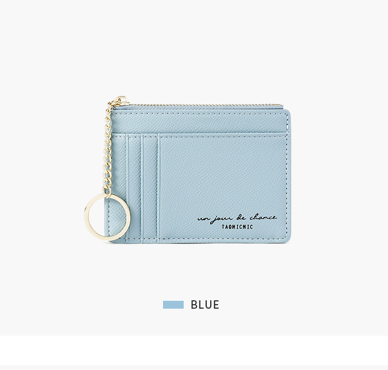 Cassim Paragraph Zipper Lady Purse Korean Version of the Mini Keychain Small Purse Multiple Card Slots Card Wallet Cassim Paragraph Zipper Lady Purse Korean Version of the Mini Keychain Small Purse Multiple Card Slots Card Wallet