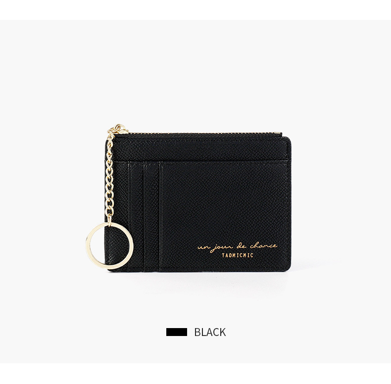 Cassim Paragraph Zipper Lady Purse Korean Version of the Mini Keychain Small Purse Multiple Card Slots Card Wallet Cassim Paragraph Zipper Lady Purse Korean Version of the Mini Keychain Small Purse Multiple Card Slots Card Wallet