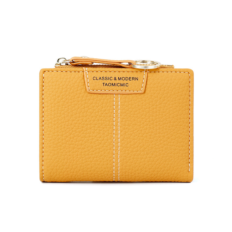 Yue Qikai 2019 Women&#039;s Wallet Multiple Card Slots Key Chain Coin Purse Female Korean Style Solid Color Short Women&#039;s Wallet
