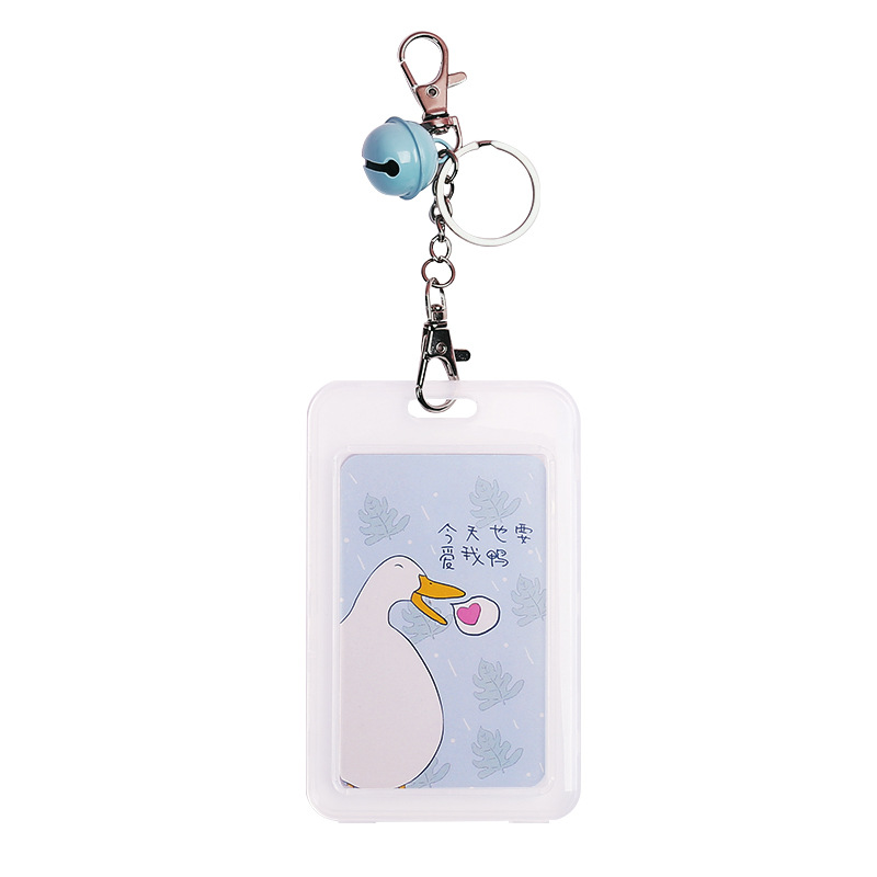 1549 Transparent Bus Card Cover Protective Cover Access Control Student Fresh Keychain Creative Campus Cute Meal Card