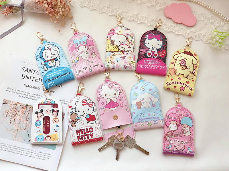 New Cute Cartoon Melody Retractable Key Ring Card Holder Snoopy Stretch Key Cover Card Holder Bus Card Holder New Cute Cartoon Melody Retractable Key Ring Card Holder Snoopy Stretch Key Cover Card Holder Bus Card Holder