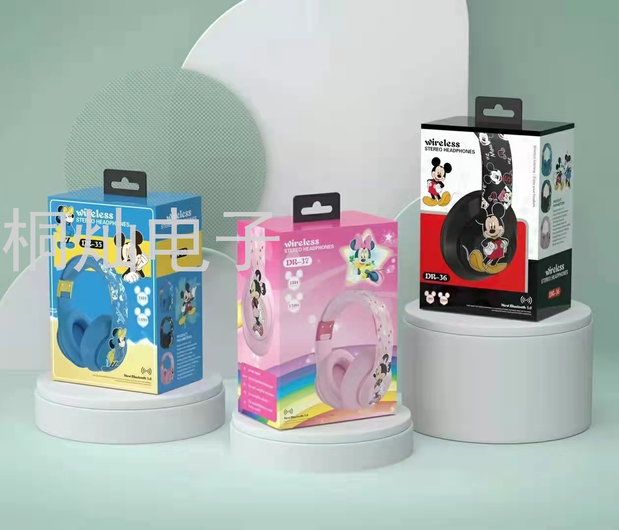 New Dr35 Call Card Bluetooth Headset Mickey Cartoon Fashion Headset Mickey Mouse Headset