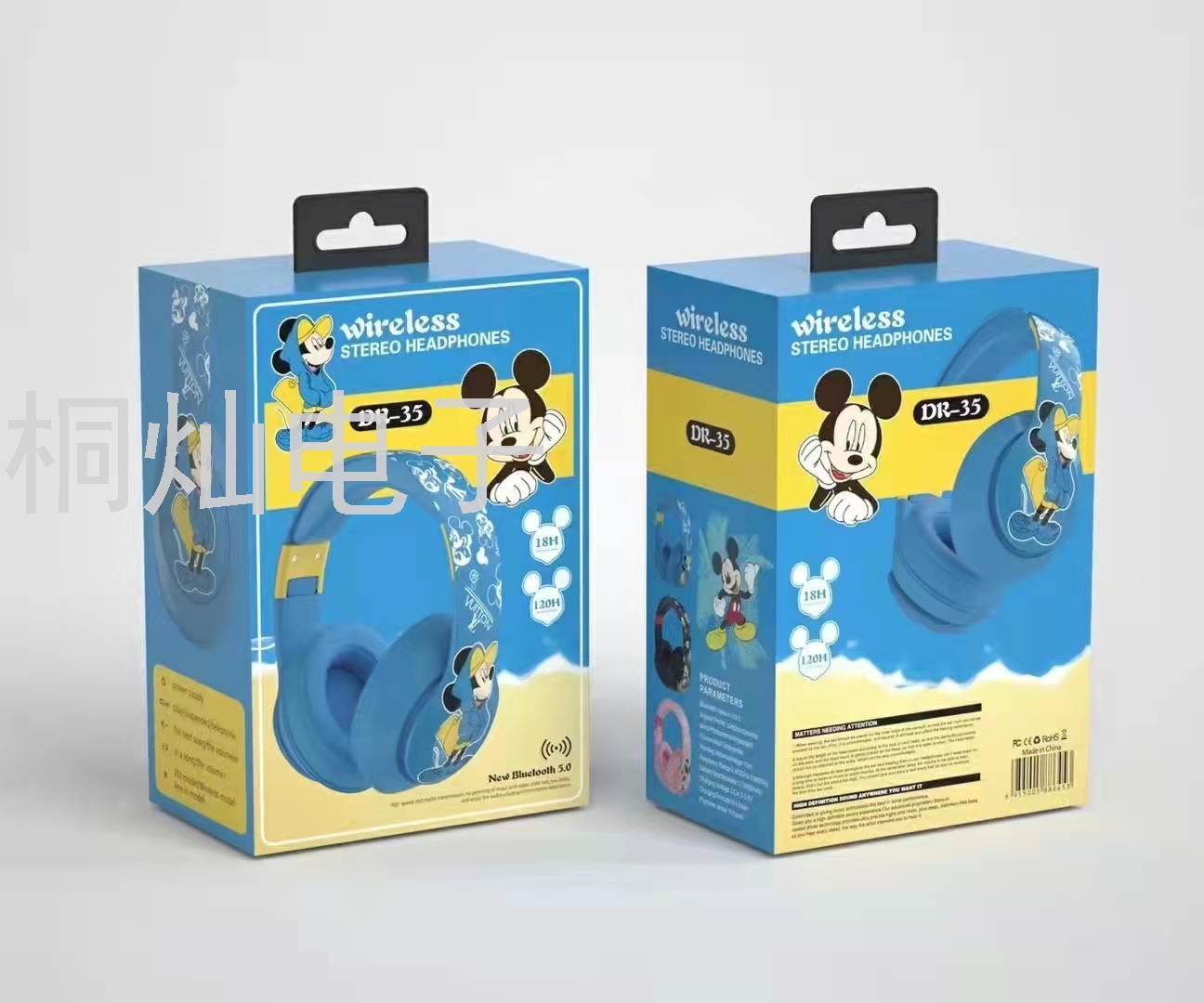 New Dr35 Call Card Bluetooth Headset Mickey Cartoon Fashion Headset Mickey Mouse Headset
