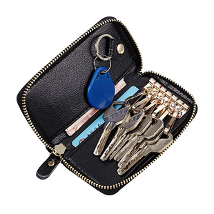 Fashion Simple Multifunctional Car Key Case Men's Genuine Leather Large Capacity Cowhide Women's Key Bag New Card Holder Fashion Simple Multifunctional Car Key Case Men's Genuine Leather Large Capacity Cowhide Women's Key Bag New Card Holder