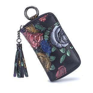 Fashion Simple Multifunctional Car Key Case Men's Genuine Leather Large Capacity Cowhide Women's Key Bag New Card Holder Fashion Simple Multifunctional Car Key Case Men's Genuine Leather Large Capacity Cowhide Women's Key Bag New Card Holder