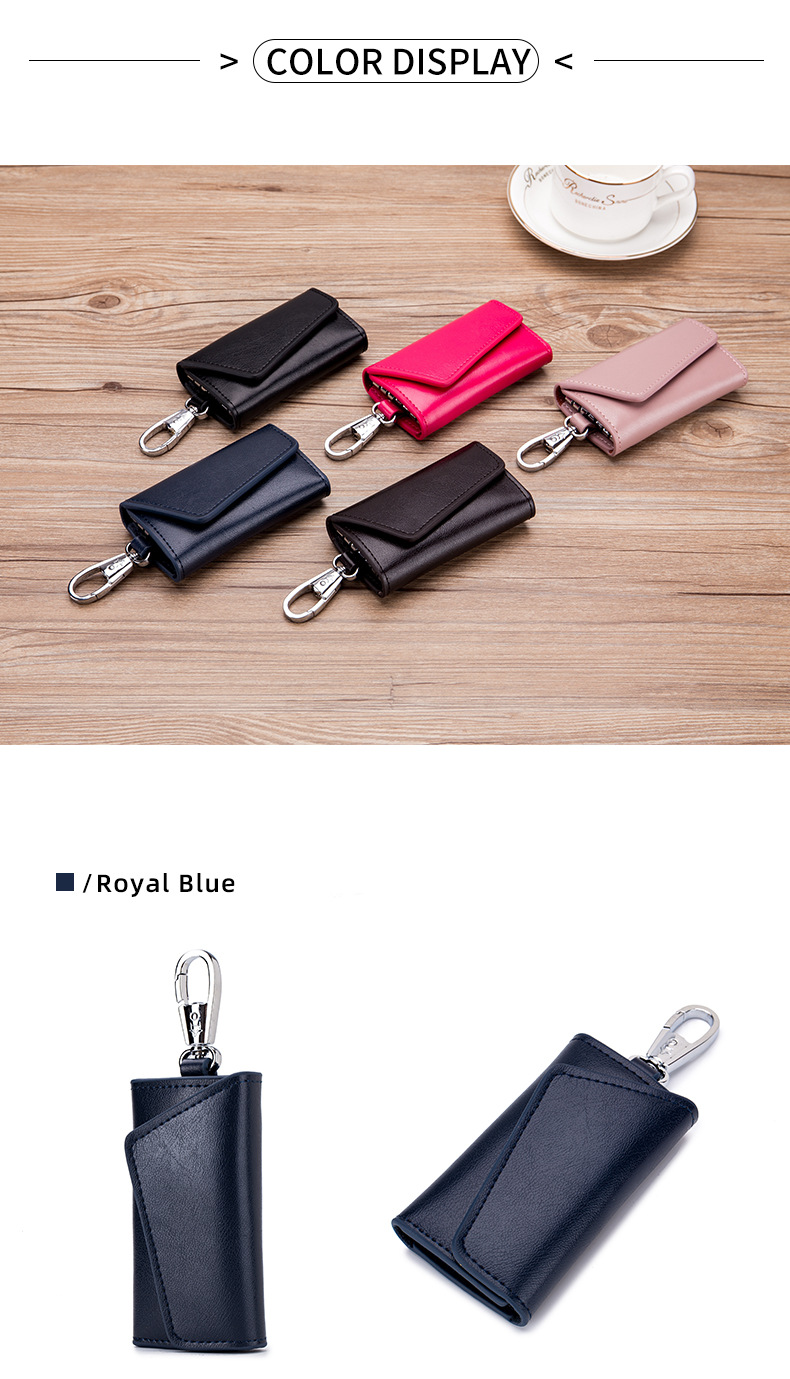 Fashion Simple Multifunctional Car Key Case Men's Genuine Leather Large Capacity Cowhide Women's Key Bag New Card Holder Fashion Simple Multifunctional Car Key Case Men's Genuine Leather Large Capacity Cowhide Women's Key Bag New Card Holder