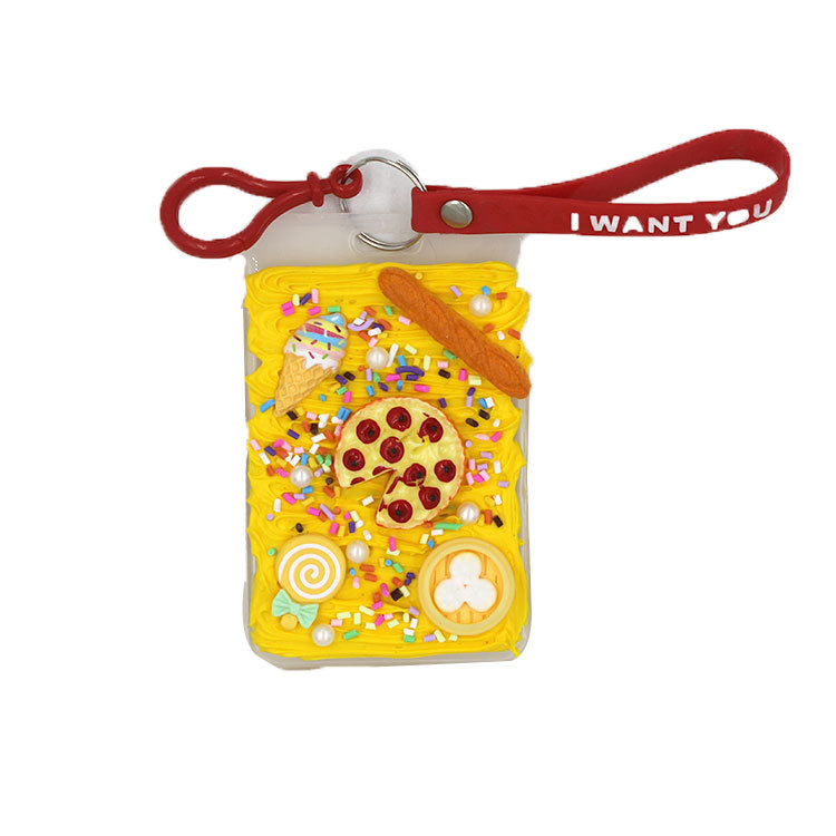 Simulation Cream Glue DIY Card Holder Homemade Material Bag Keychain Pendant Creative Handmade Parent-Child Handmade