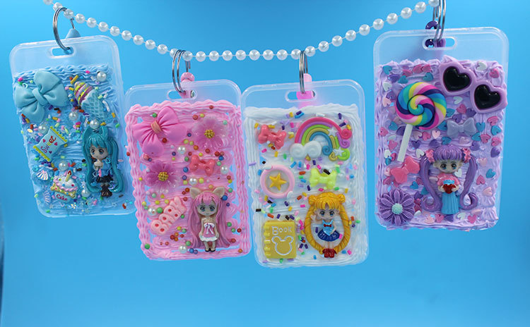 Simulation Cream Glue DIY Card Holder Homemade Material Bag Keychain Pendant Creative Handmade Parent-Child Handmade Simulation Cream Glue DIY Card Holder Homemade Material Bag Keychain Pendant Creative Handmade Parent-Child Handmade
