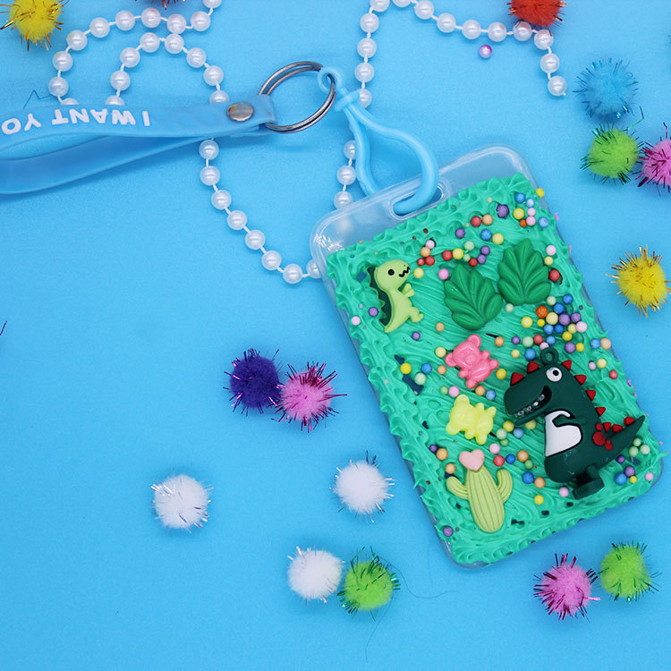 Simulation Cream Glue DIY Card Holder Homemade Material Bag Keychain Pendant Creative Handmade Parent-Child Handmade Simulation Cream Glue DIY Card Holder Homemade Material Bag Keychain Pendant Creative Handmade Parent-Child Handmade