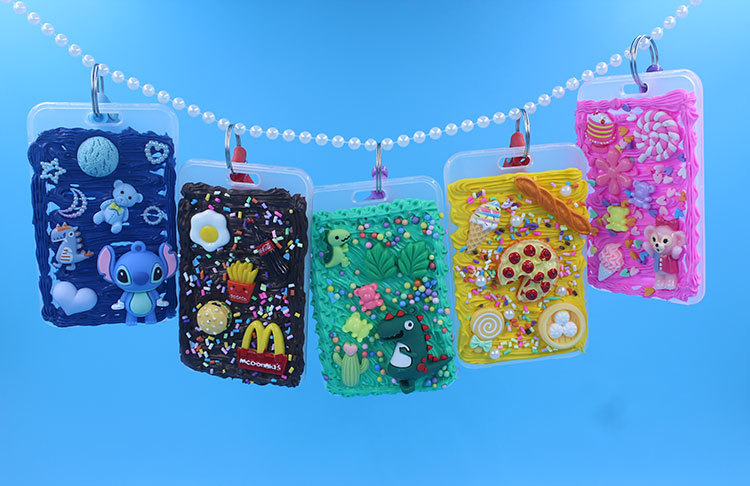 Simulation Cream Glue DIY Card Holder Homemade Material Bag Keychain Pendant Creative Handmade Parent-Child Handmade Simulation Cream Glue DIY Card Holder Homemade Material Bag Keychain Pendant Creative Handmade Parent-Child Handmade