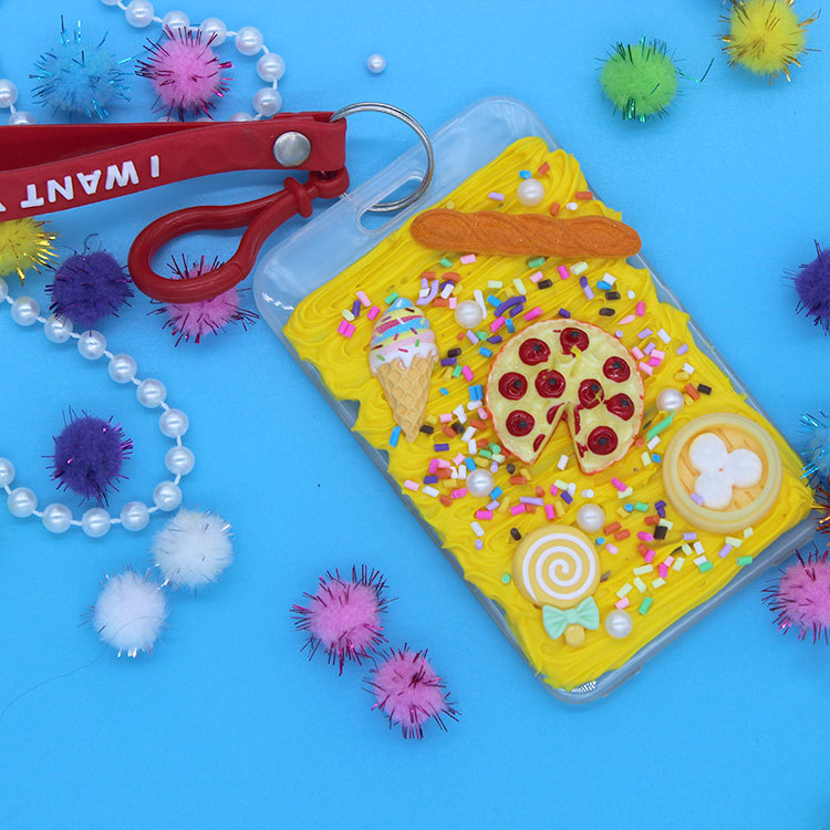 Simulation Cream Glue DIY Card Holder Homemade Material Bag Keychain Pendant Creative Handmade Parent-Child Handmade Simulation Cream Glue DIY Card Holder Homemade Material Bag Keychain Pendant Creative Handmade Parent-Child Handmade