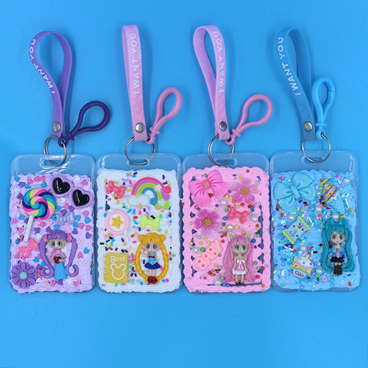 Simulation Cream Glue DIY Card Holder Homemade Material Bag Keychain Pendant Creative Handmade Parent-Child Handmade Simulation Cream Glue DIY Card Holder Homemade Material Bag Keychain Pendant Creative Handmade Parent-Child Handmade