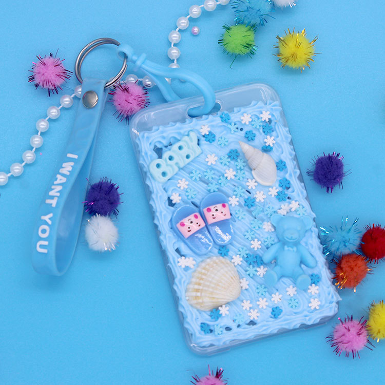 Simulation Cream Glue DIY Card Holder Homemade Material Bag Keychain Pendant Creative Handmade Parent-Child Handmade Simulation Cream Glue DIY Card Holder Homemade Material Bag Keychain Pendant Creative Handmade Parent-Child Handmade