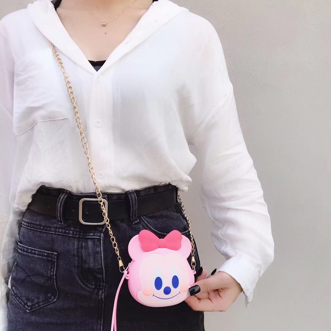 Stall Hot Supply Quncle Cartoon Mickey Pikachu Silica Gel Card Holder Girls Coin Purse