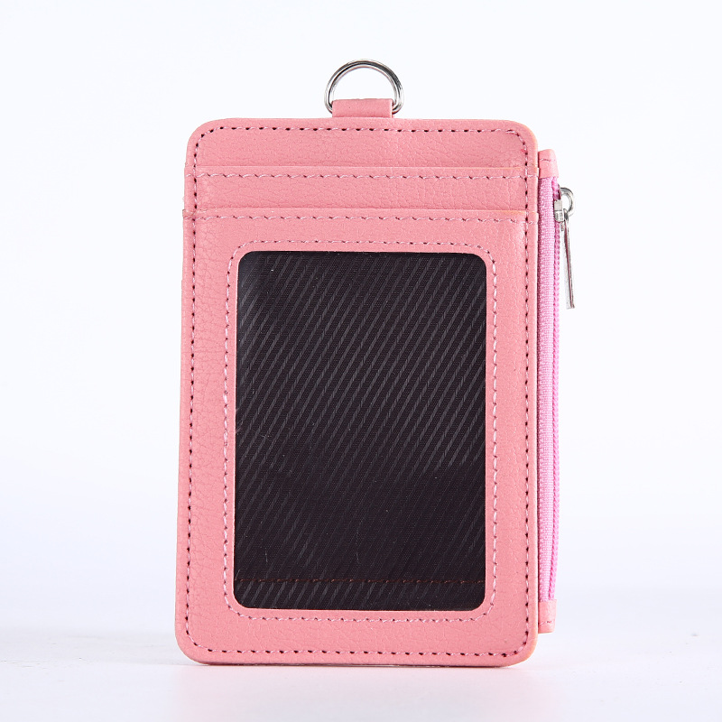 Emplyee&#039;s Card Card Name Tag Multiple Card Slots MultiFunction Key Ring Retractable Buckle Lanyard Change Wallet Wallet