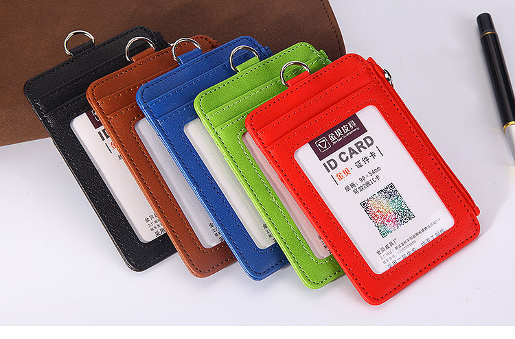 Emplyee's Card Card Name Tag Multiple Card Slots MultiFunction Key Ring Retractable Buckle Lanyard Change Wallet Wallet