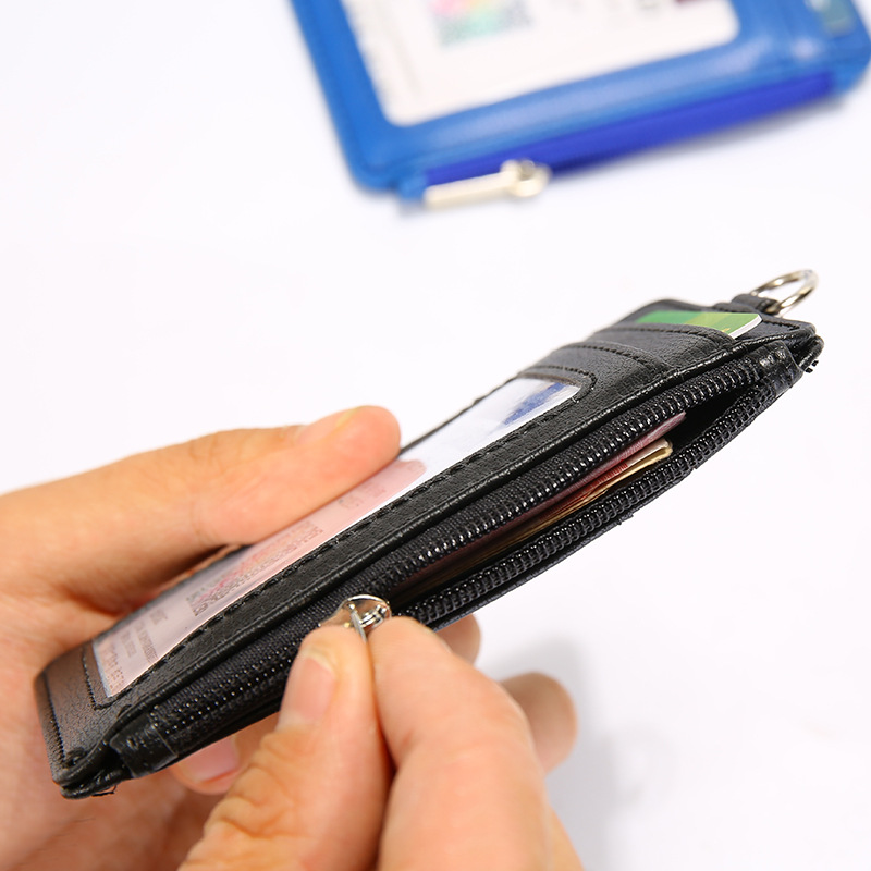 Emplyee's Card Card Name Tag Multiple Card Slots MultiFunction Key Ring Retractable Buckle Lanyard Change Wallet Wallet