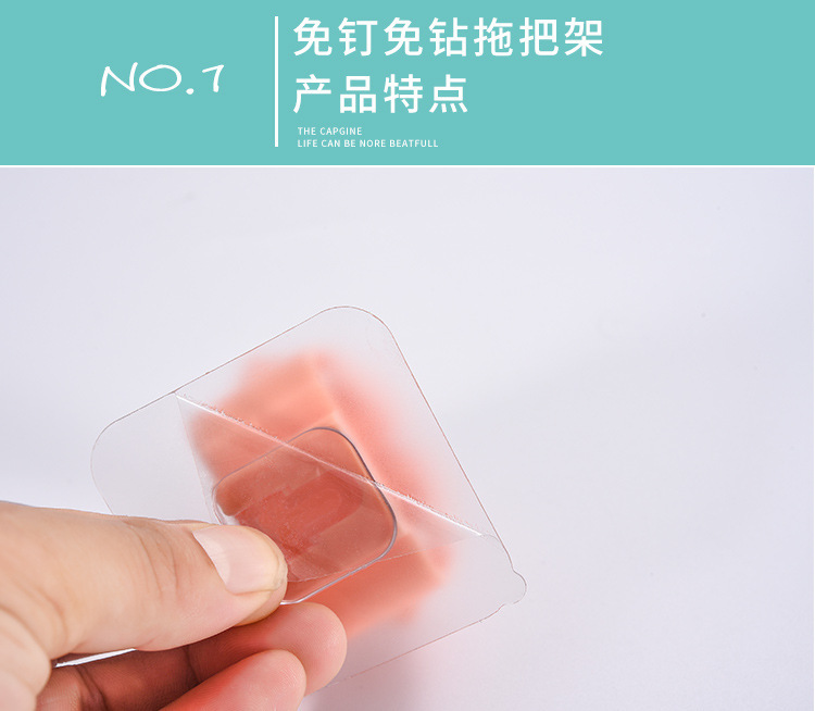 Factory Direct Sales No Punching Hang Mop Rack Hook Bathroom Bathroom Adhesive Hook Broom Hanging Non-Marking Mop Clip Factory Direct Sales No Punching Hang Mop Rack Hook Bathroom Bathroom Adhesive Hook Broom Hanging Non-Marking Mop Clip