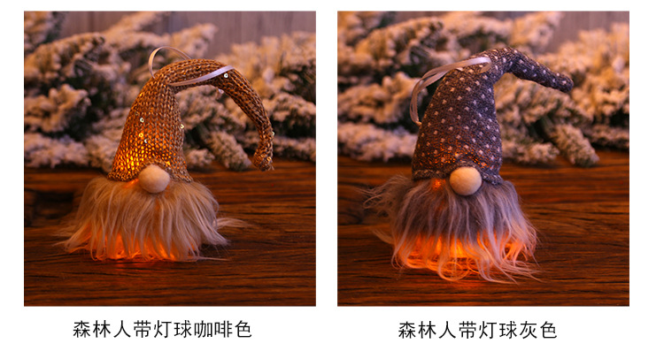 forest people Christmas tree ornaments holiday home furnishing small night lamp glow hang act the role ofing is tasted