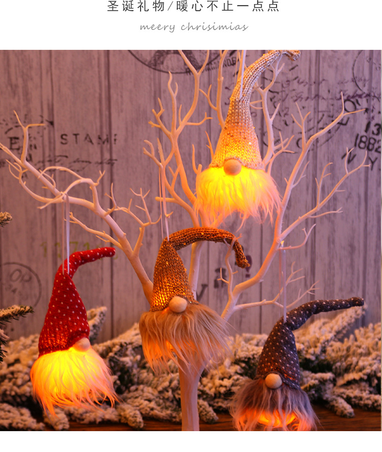 forest people Christmas tree ornaments holiday home furnishing small night lamp glow hang act the role ofing is tasted