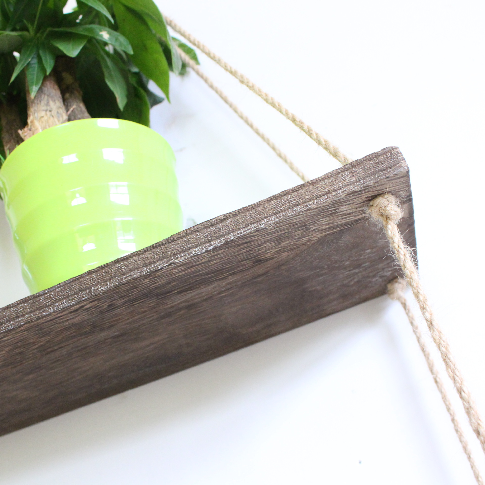 Factory Wall Decorations Hang Rope Storage Rack Flower Pot Storage Rack Nordic Wall Hanging Wooden Hanging Ornaments