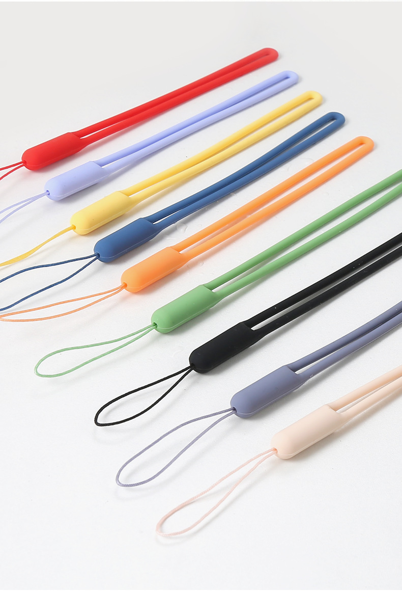 Silicone Lanyard Creative Wrist Lanyard Speaker U Disk Fan Short Hang Rope Liquid Feel Silicone Mobile Phone Lanyard