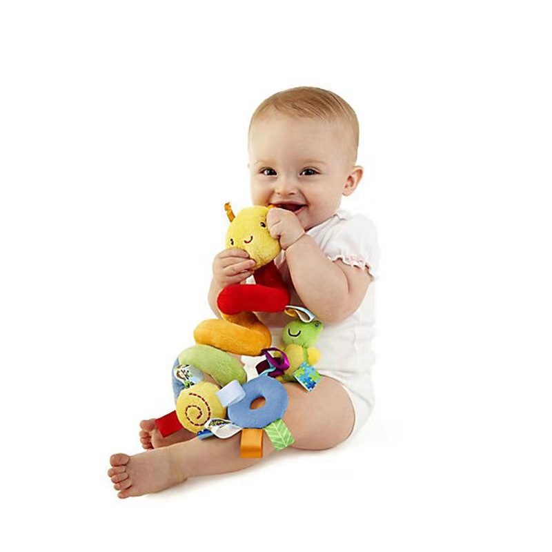 Cross border hot style baby bed color bed to hang around the caterpillar strokes baby doll toys wish sell like hot cakes