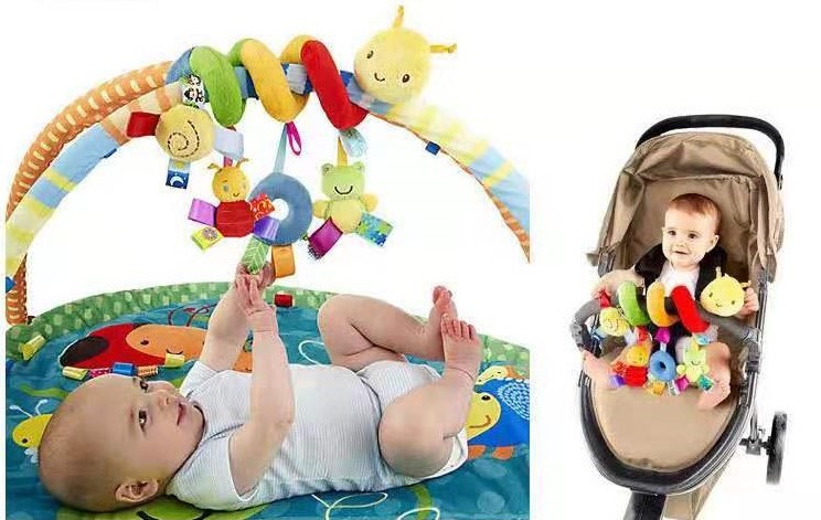 Cross border hot style baby bed color bed to hang around the caterpillar strokes baby doll toys wish sell like hot cakes