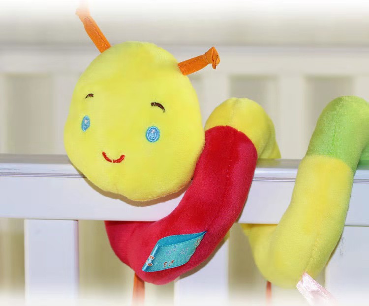Cross border hot style baby bed color bed to hang around the caterpillar strokes baby doll toys wish sell like hot cakes