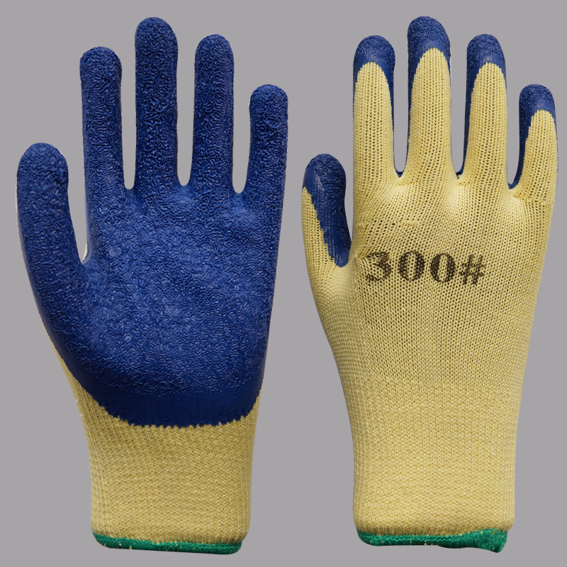 gloves fuante wear resistant skidproof labor protection line wrinkled hang glue dip gum department butyronitrile gloves
