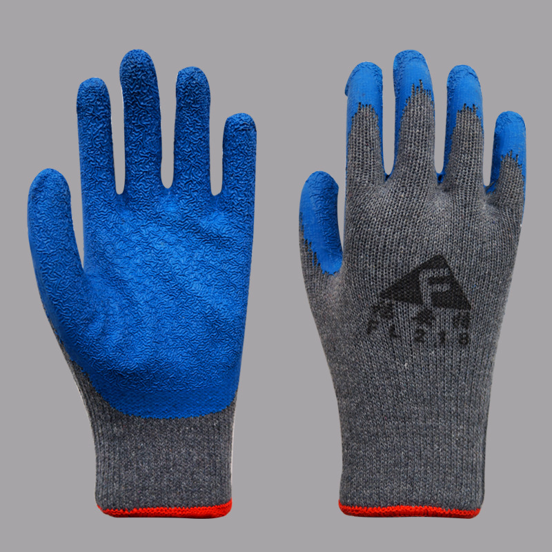 gloves fuante wear resistant skidproof labor protection line wrinkled hang glue dip gum department butyronitrile gloves