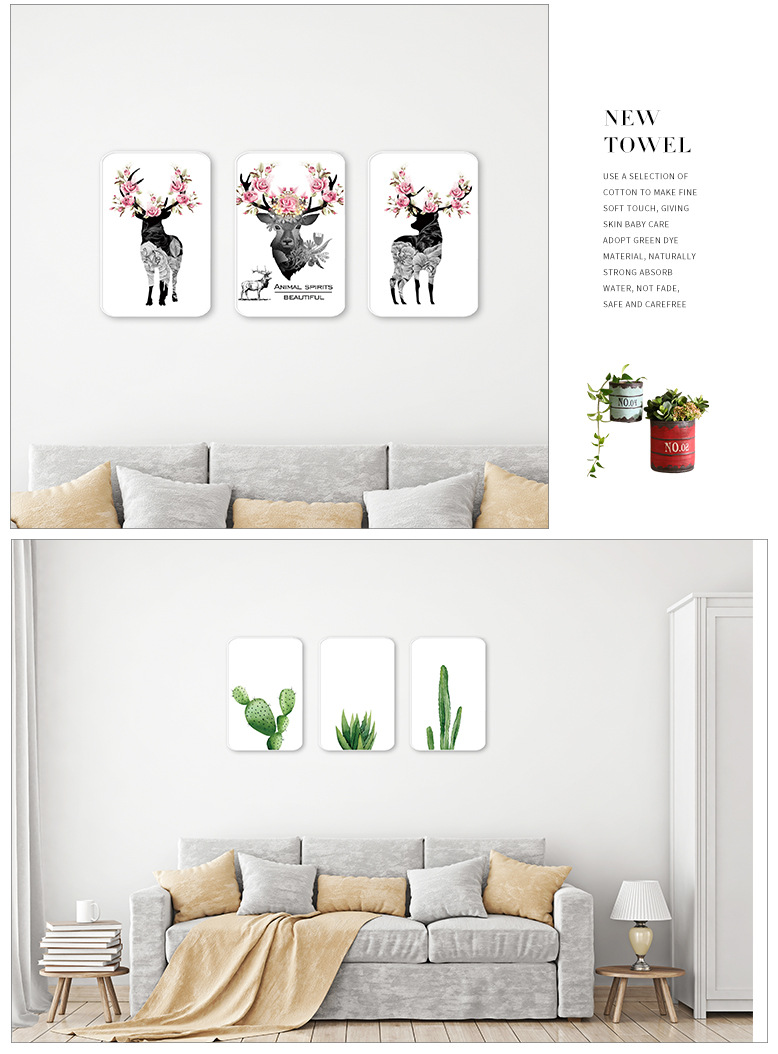 New fund sitting room decorates picture 30*40 contemporary and contracted animal and plant originality to hang picture 