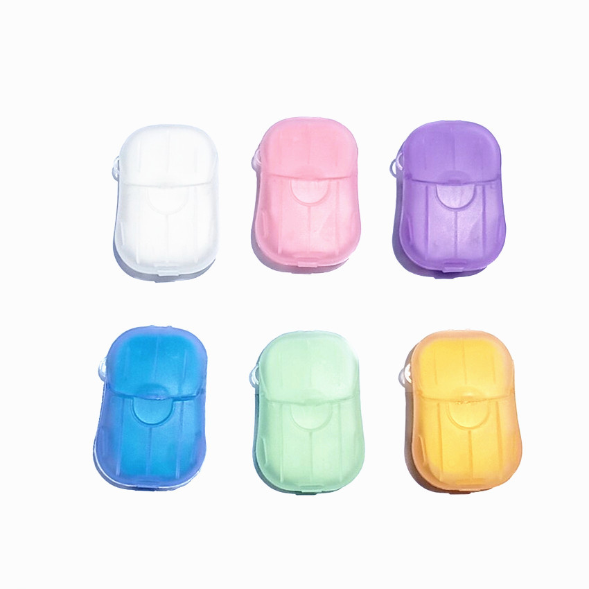 Hotel Travel Disposable Soap Slice Boxed Soap Sheet Portable Hand Washing Tablets Small Soap Flake Mini Paper Soap Flake