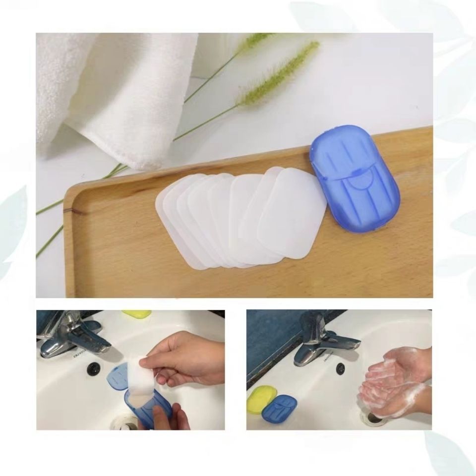Travel Portable Soap Slice Hand Washing Soap Disposable Travel Carry-on Pocket Boxed Mini Little Soap Paper