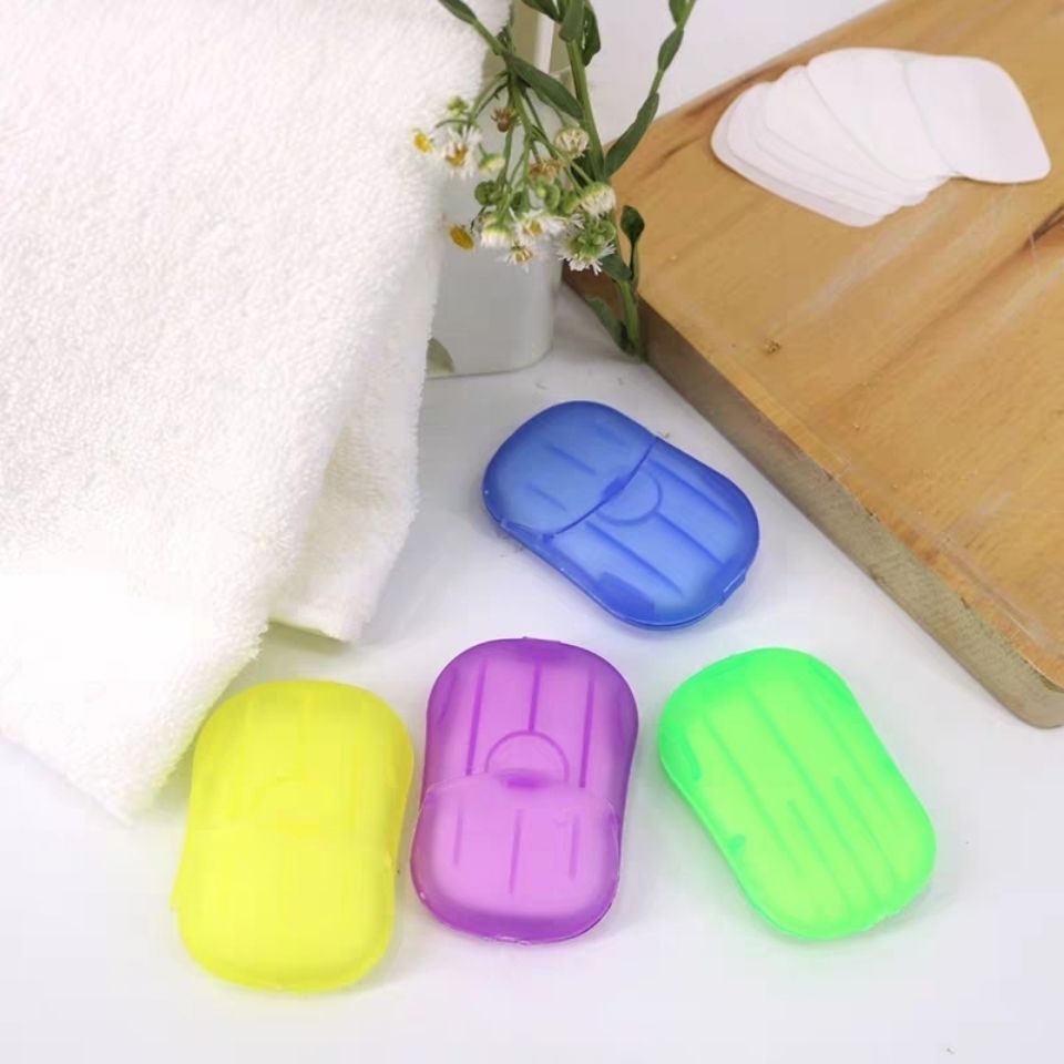 Travel Portable Soap Slice Hand Washing Soap Disposable Travel Carry-on Pocket Boxed Mini Little Soap Paper